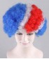 Red Blue Party Afro Wig